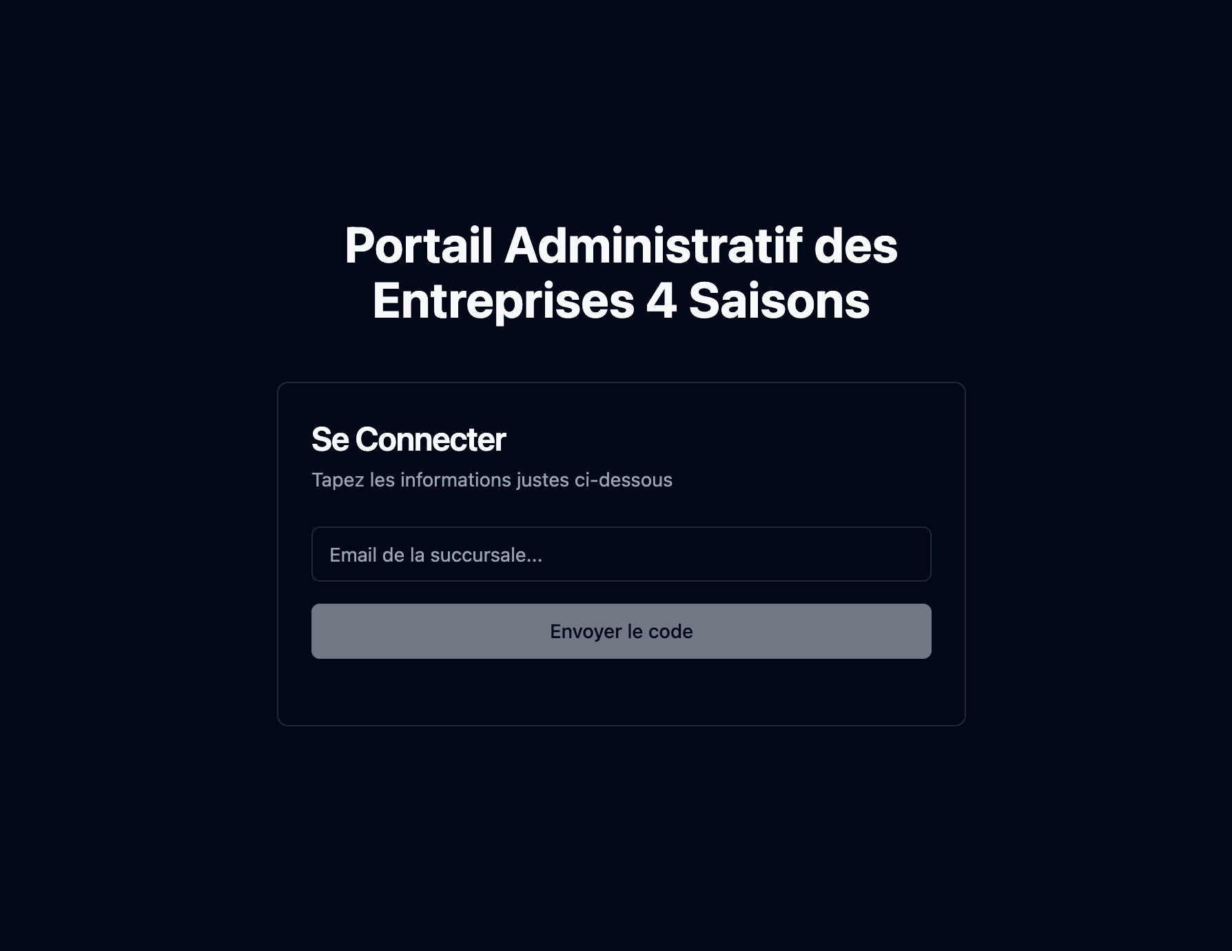 Entreprises 4 Saisons - Admin Panel